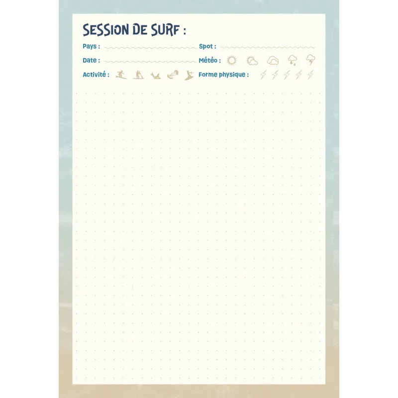 Aventura Éditions - Cadeau Original, Carnet de Voyage Surf