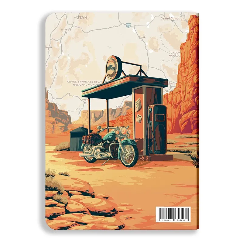 Aventura Éditions - Carnet road trip Moto pages blanches