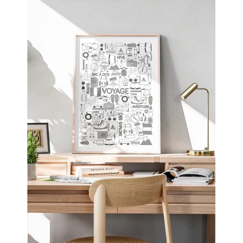 Affiche univers du voyage