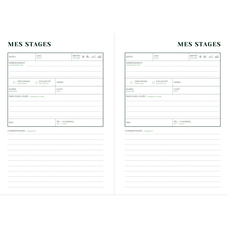 Aventura Éditions - Idée Cadeau, Carnet de notes pour le Golf