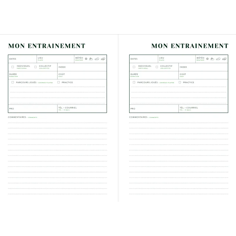 Aventura Éditions - Idée Cadeau, Carnet de notes pour le Golf