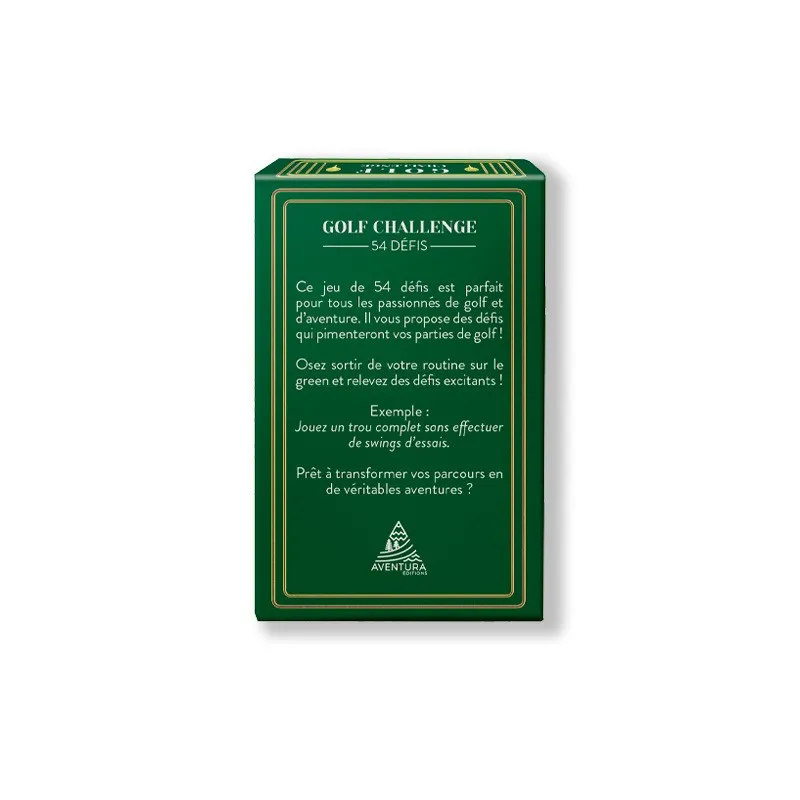 Aventura Éditions - Idée Cadeau, Jeu de carte, Défis, Golf, Fun