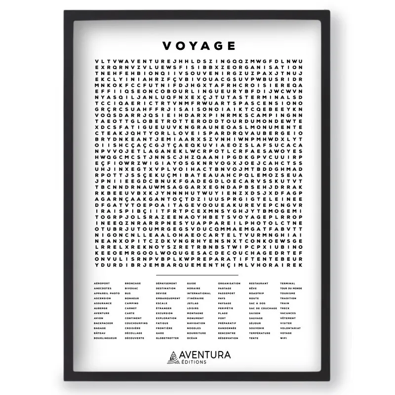 Aventura Éditions - Affiche de Décoration, Voyages, Idée Cadeau
