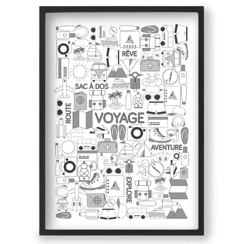 Aventura Éditions - Affiche de Décoration dans l'univers du voyage
