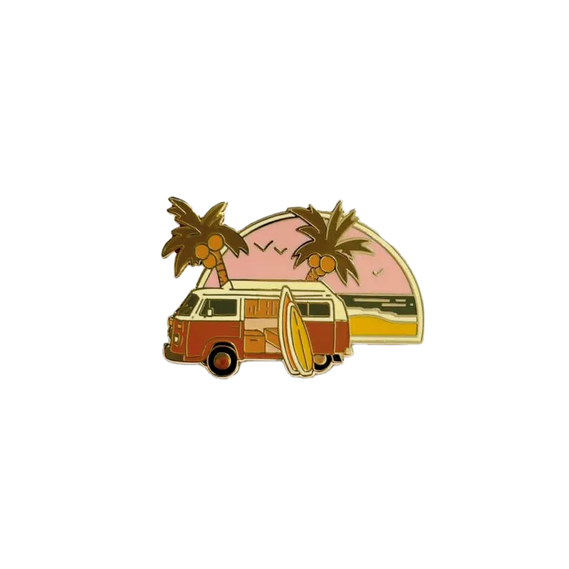 Pin's van plage