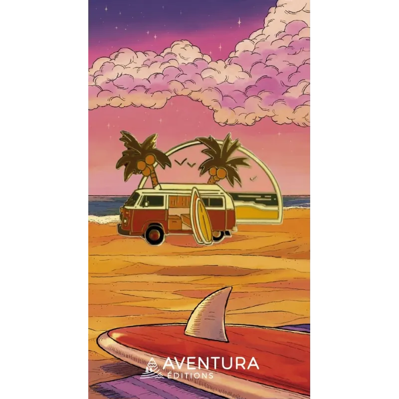Pin's van plage